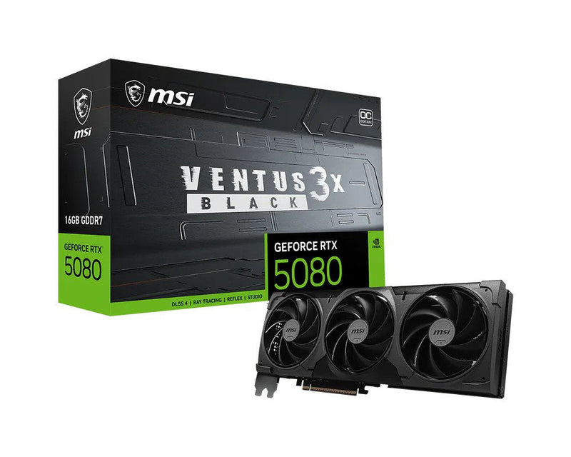 MSI Graphics Card GeForce Rtx 5080 16G Ventus 3X Oc Black