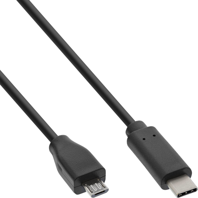 Inline Cable USB 2.0, Type-c Male a Micro-b Male Black 0,5M