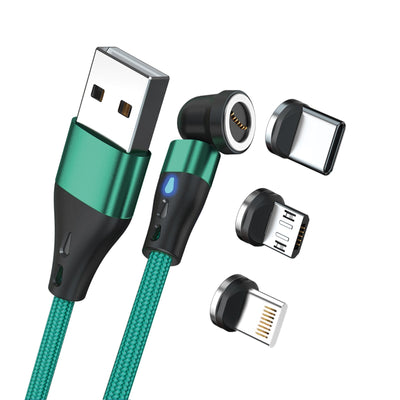 Realpower Magnetic Cable 3 AMP,2M, Green With Adaptern — image 1