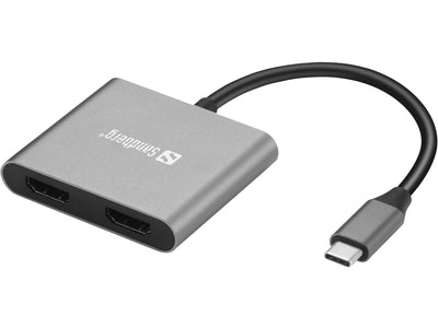 Sandberg 136-44 Hub Interfaz USB 3.2 Gen 1 (3.1 Gen 1) Type-c Grey — image 1