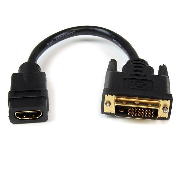 StarTech Adapter HDMI a DVI-d 0.20M H/M Black HDDVIFM8IN