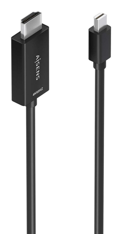 Aisens Cable Converter Mini DP a HDMI 4K@60HZ, Mini DP/M-hdmi/M, Black 3.0M — image 1