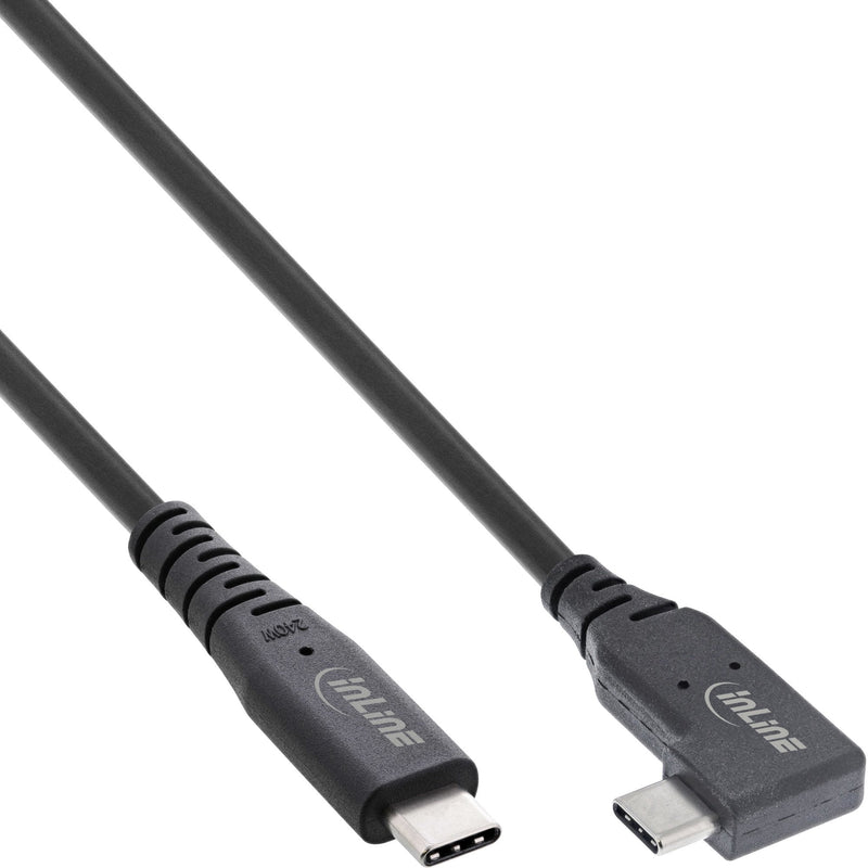 INLINEUSB4 Cable USB Type-c, One Side Angled, Pd 240W, 8K60HZ, Tpe Black, 1.5M