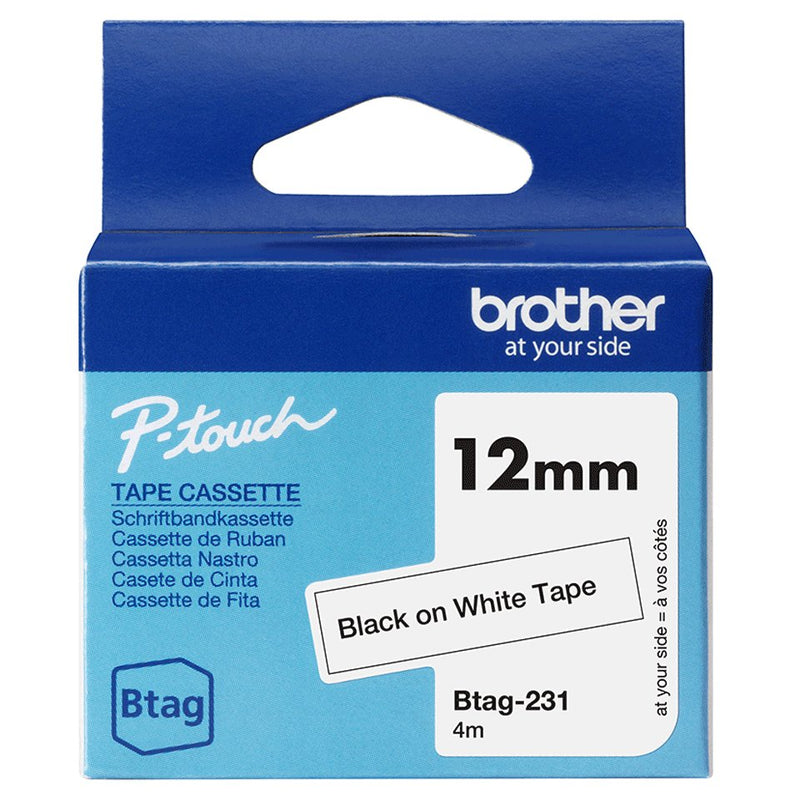 Brojoher Tape BTAG231 / BTAG-231 Black Sobre White