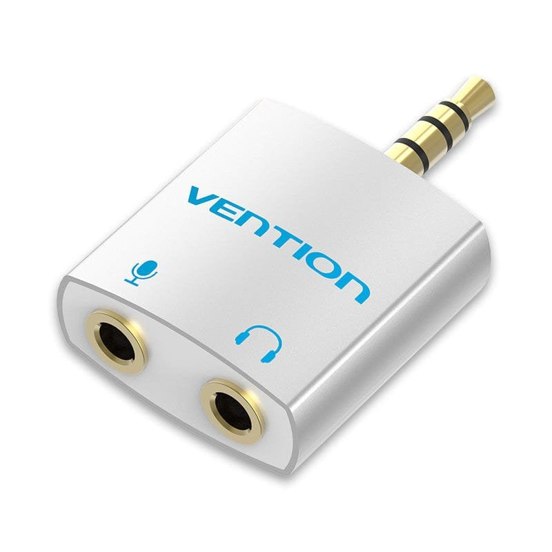 Vention Adapter Audio BDBW0 Jack 3.5 Male 2X Jack 3.5 Female White