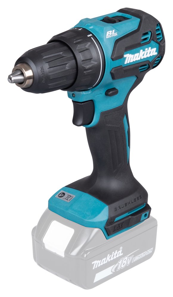 Makita Drill Atornillador Wireless DDF490Z, 18 Voltios Blue/Black Without Battery Ni Charger DDF490Z
