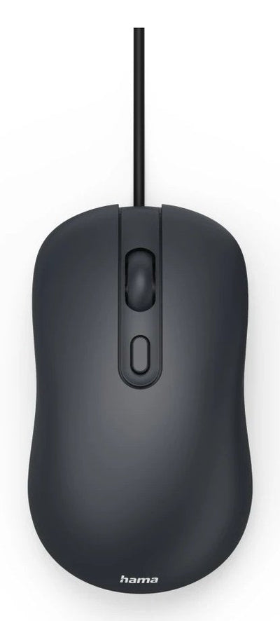 Hama CM-200 Mouse Optico 2000DPI - Cable 180CM - 4 Buttons - Quiet - Uso Ambidiestro - 5.8X3.5X10.3CM - Black — image 1
