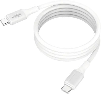Ansmann Cable Silicone USB-C a USB-C White Magnetic 120CM)