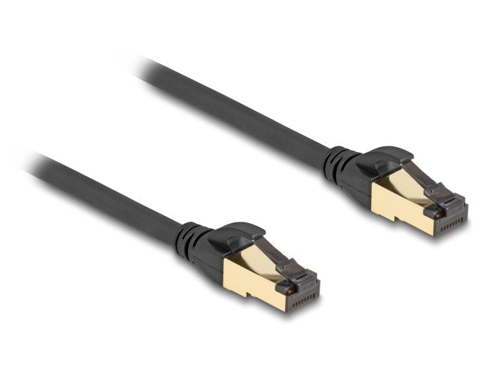 Delock 80247 Network Cable RJ45 CAT.6A Male a Male S/FTP Black 50CM, With Cable CAT.7 Bruto Apto Uso Industria