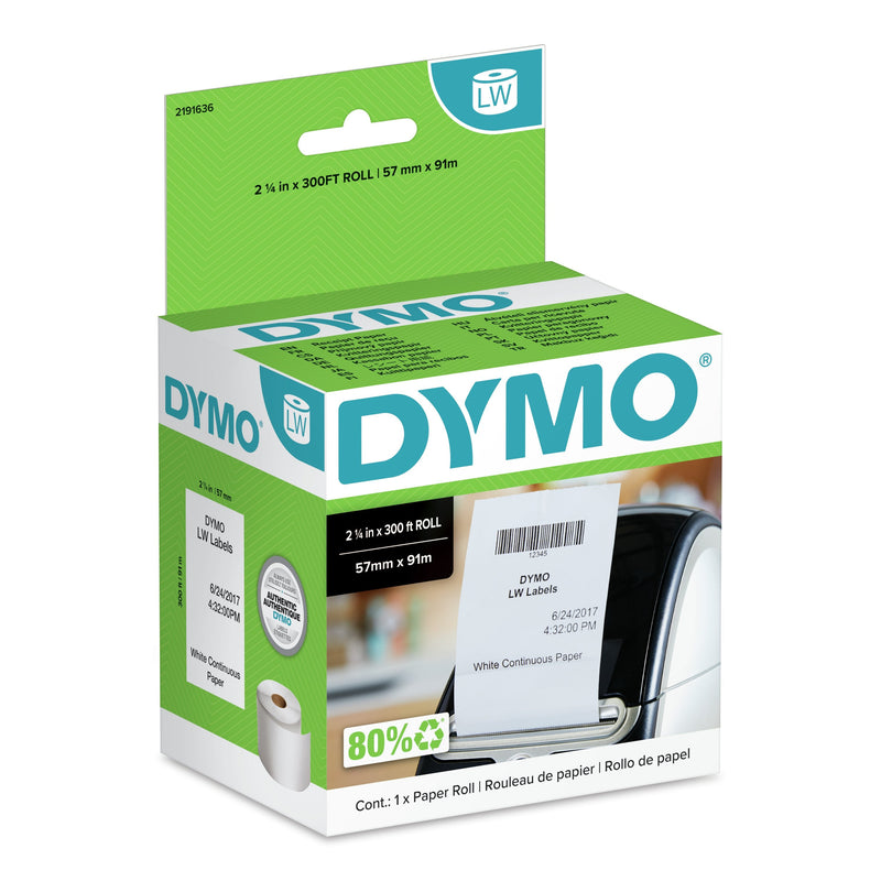 Dymo Labelwrite Receipts 57MM X 91MM, Blancas, No Adhesivas