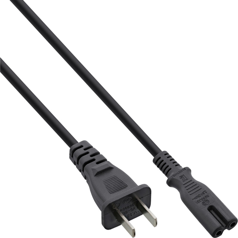 Inline Cable Power Plug China a EURO8 IEC-C7, Black 1,8M