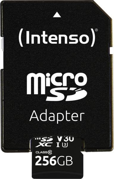 Intenso Microsdxc 256GB C10 Uhs-i Profesional + Adaptador