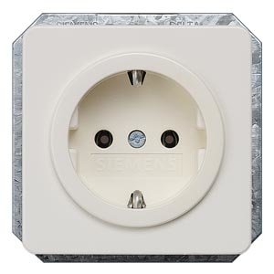 Siemens Delta Profil Schuko- 5UB1403 Socket Power 10 16A 250V Titanwei — image 1