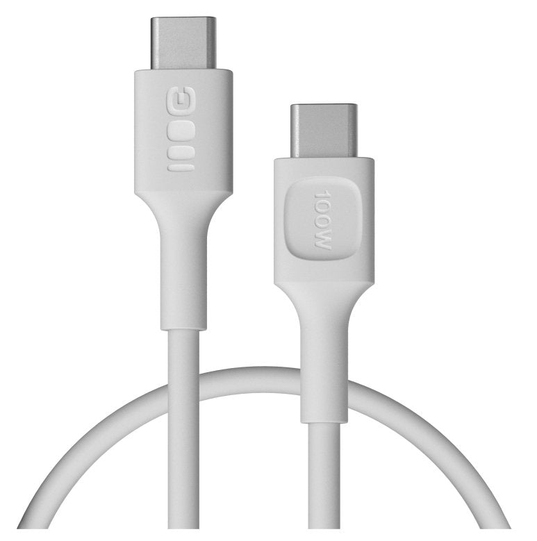 Green Cell USB-C To USB-C Cable Powerflex 100W 0.3M White - Silicone