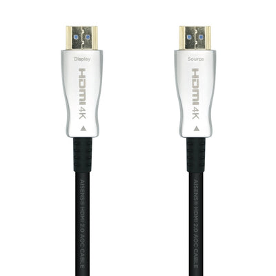 Aisens HDMI Cable V2.0 Aoc Premium High Speed / Hec 4K@60HZ 18Gbps, a/m-a/M, Black 15M — image 1
