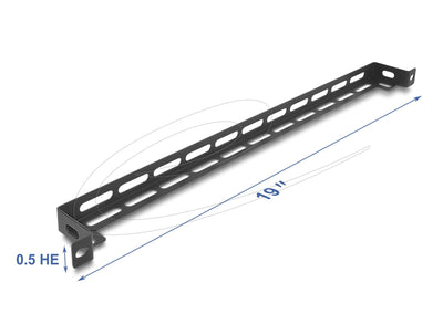 Delock 19? 0,5 He Panel L-form 50MM With Brida Cables Fijación Black — image 1