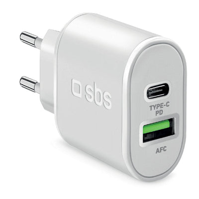 Sbs Wall Charger 1x USB Type C Pd 20W + 1 USB 2.1A Iphone — image 1