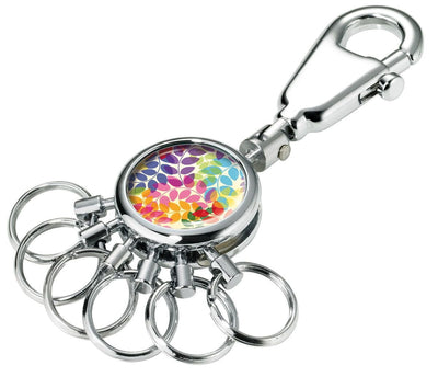 Troika Keyring Colourful Leaves Anilla Multicolour Silver — image 1