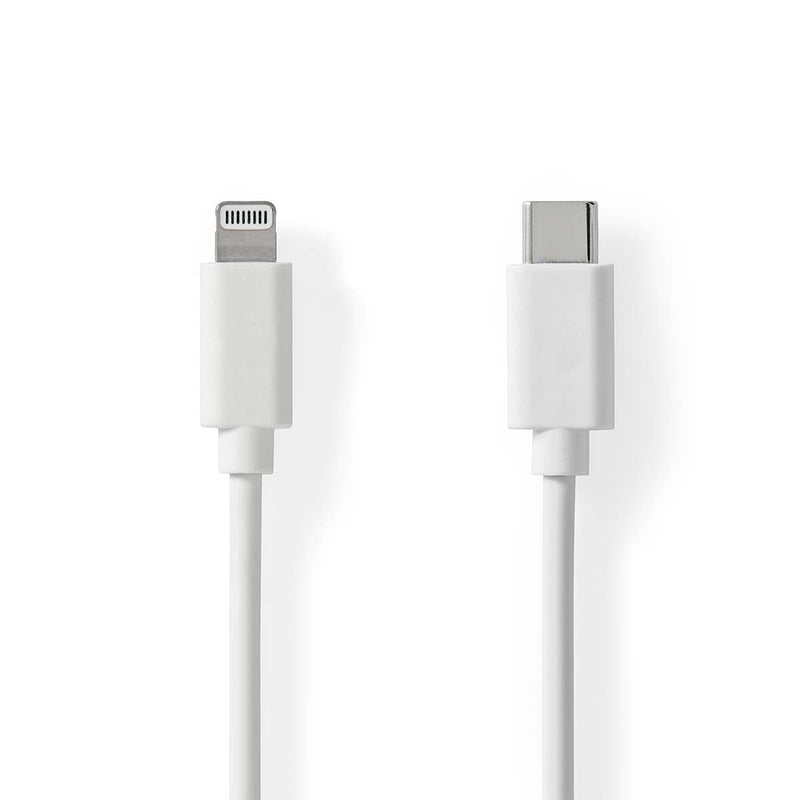 Nedis Lightning Cable USB 2.0 Apple Lightning 8-PIN Usb-c™ Connector Male 480Mbps Vernickelt 1.00M Round Pvc W