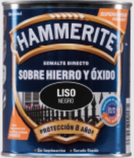 Hammerite Esmalte Metallic Liso Glossy Black 0.750L 5093791 — image 1