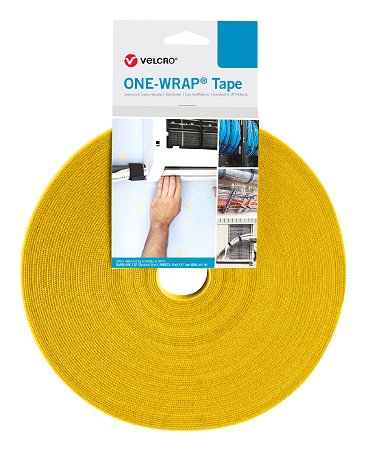 Velcro One Wrap Band 30MM Wide Yellow 25M