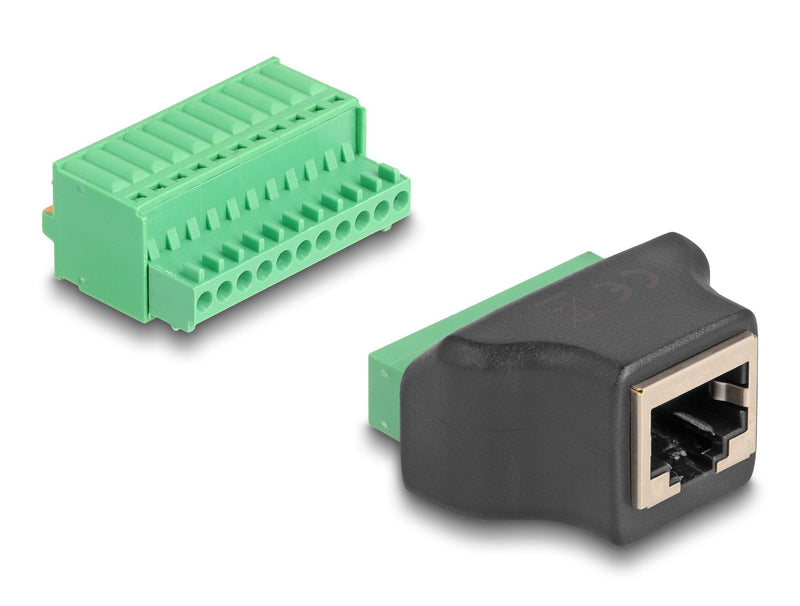 Delock RJ50 Connector Female a Terminalblock Adapter With Pulsador