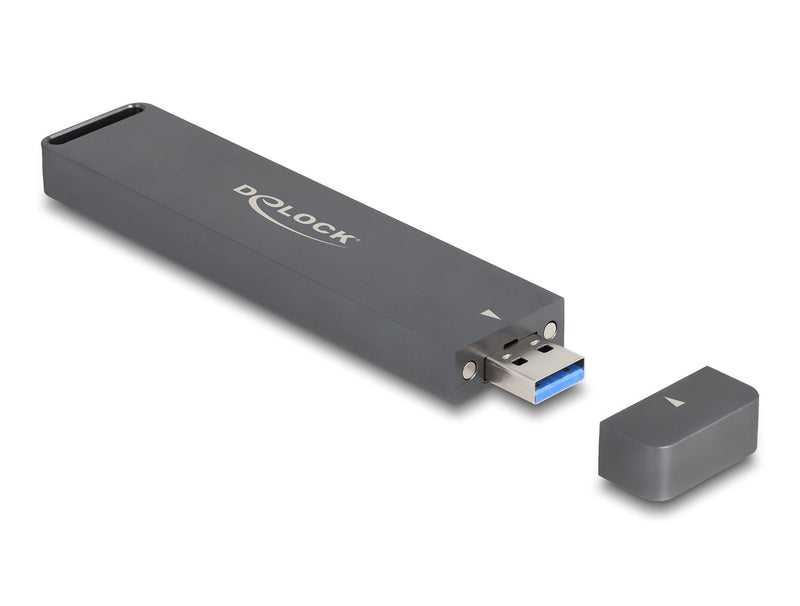 Delock 42021 External Enclosure SSD M.2 NVMe PCIE Or SSD SATA With USB 10Gbps Tipo-a Male