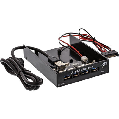 Inline Panel Front 4 Ports USB 3.0 Slot Disquete 3,5 Black — image 1