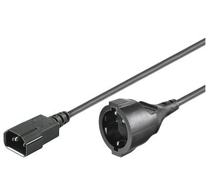Microconnect PE130100 Cable Transmisión Black 1M C14 Acoplador