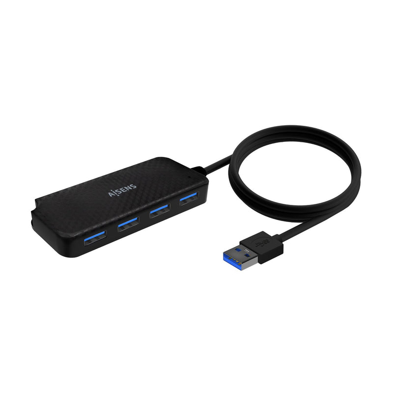 Aisens Hub USB 3.0 - Type a/M-4X Type a/H - 60CM - Black