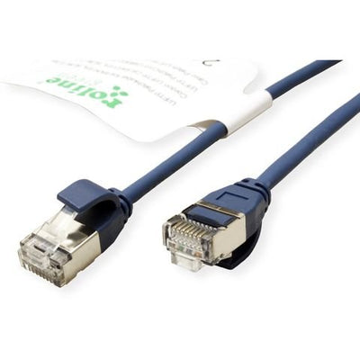 Roline Green U FTP Network Cable CAT.6A (class Ea), Lsoh, Slim, Blue 0,5M — image 1