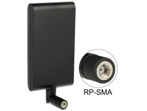 Delock 88904 Antenna WLAN 802.11 AC/a/H/B/G/N Male Rp-sma 7,5 - 10 dBi Directional With Unión Inclinación Blac — image 1