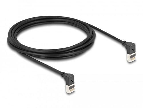 Delock Network Cable RJ45 CAT.6A S/FTP Slim 90° Oben / Oben Angular 3M — image 1