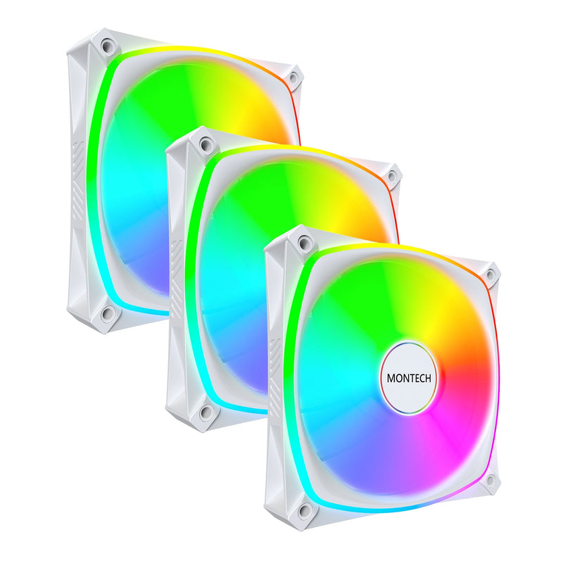 Montech Fan PC RX120 Pro 12CM White 3 Pieces