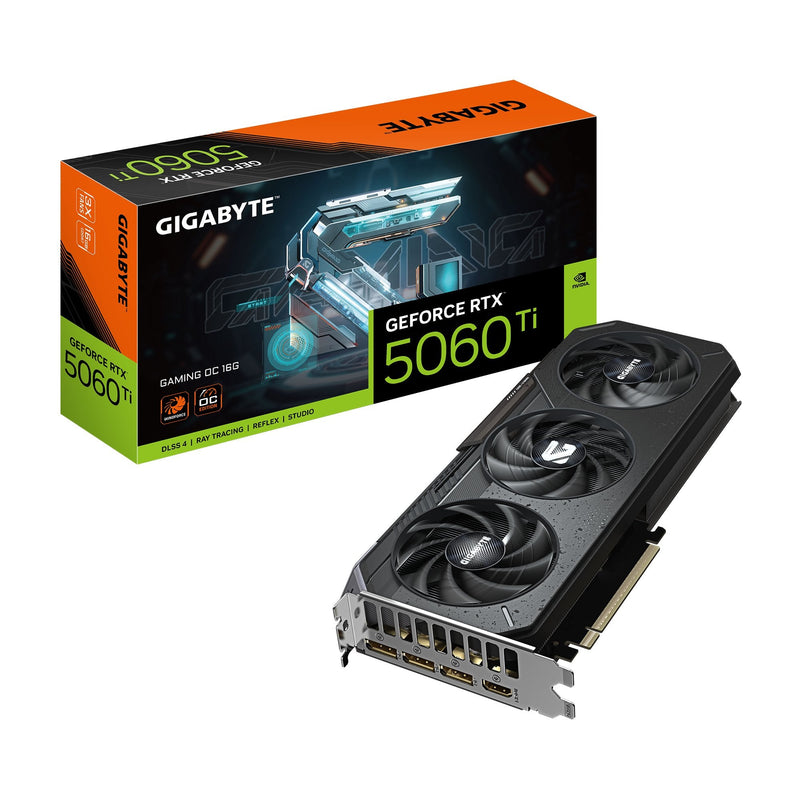 Gigabyte Graphics Card GeForce Rtx 5060 Ti Gaming Oc 16G (dlss 4, 3x DisplayPort, 1x HDMI 2.1) GV-N506TGAMING