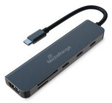 Mediarange MRCS519 Hub Interfaz USB Type-c 5000 Mbit/S Silver