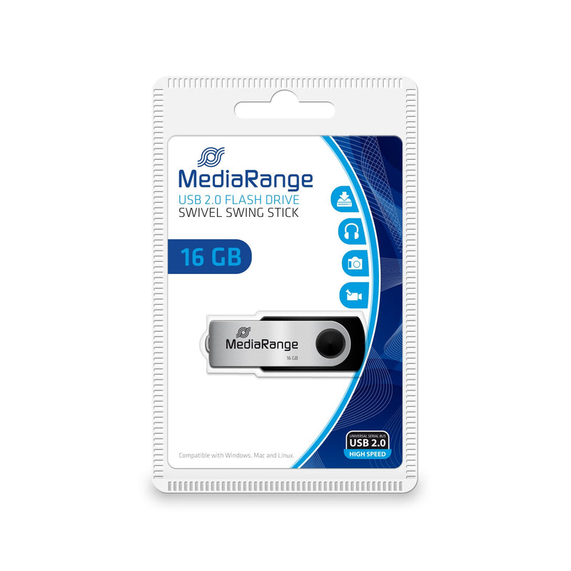 Mediarange USB Flash Drive Usb-stick 16GB USB 2.0 Flexi Blister