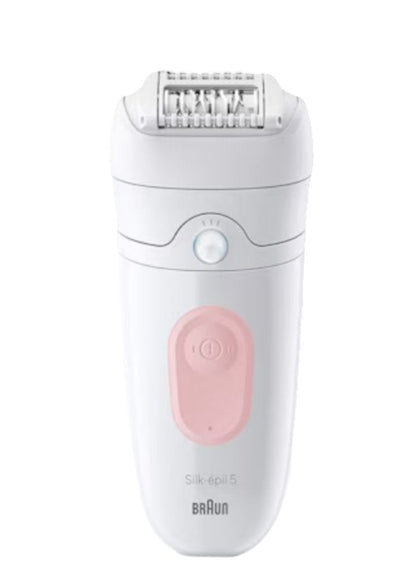 Braun Epilator Silk-épil 5-000, White Pink Includes Brush Cleaning 7500435225069 — image 1