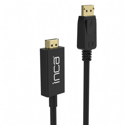 Inca IDPH-18T Adapter Cable Vídeo 1,8M DisplayPort HDMI Type a Standard Black — image 1