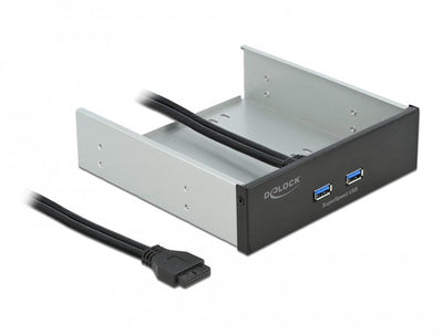 Delock Panel Front 5,25 With 2 Ports Type a Superspeed ??usb (USB 3.2 Gen 1) — image 1