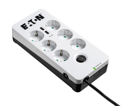 Eaton Power Strip PB6UD Limitador Voltage Black White 6 Salidas AC 220 - 250V 1,5M — image 1
