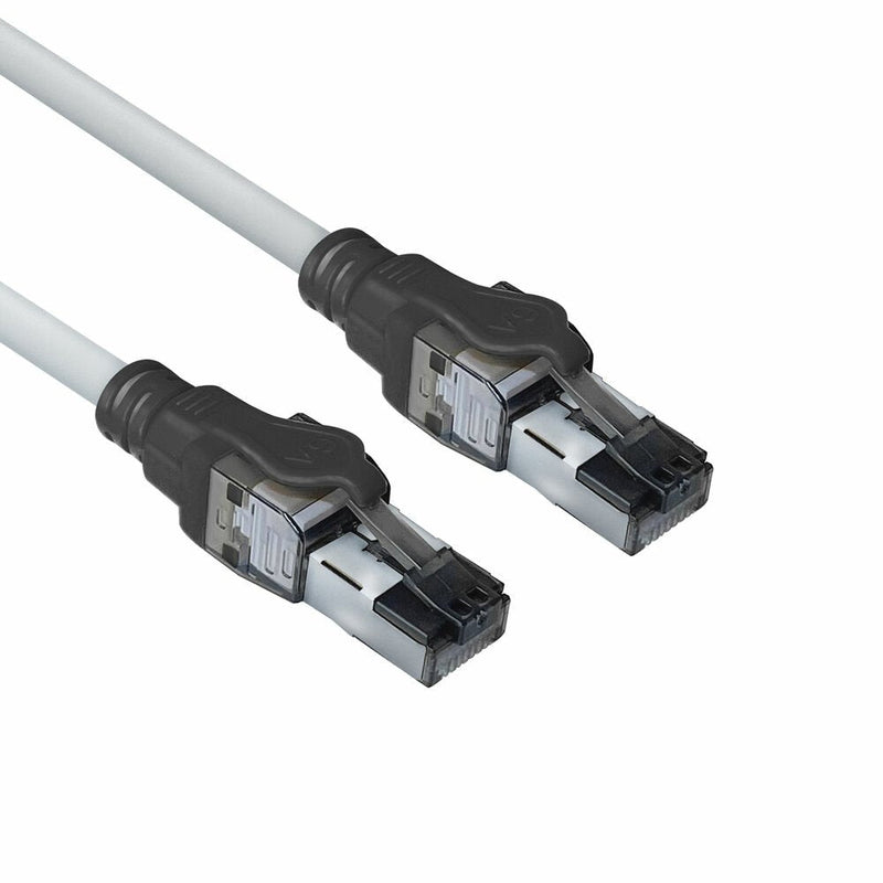 ACT Grey 3 Meters S FTP CAT.6A Idc 4PPOE PoE + 100W Lszh Patch Cable Snagless With RJ45 Connectors, Powerpatch