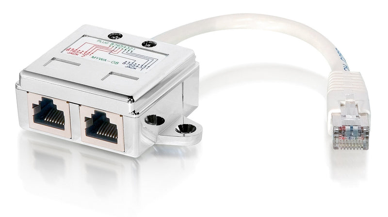 Equip Adapter RJ45 CAT.5E 1 Male a 2 Hembras Metallic