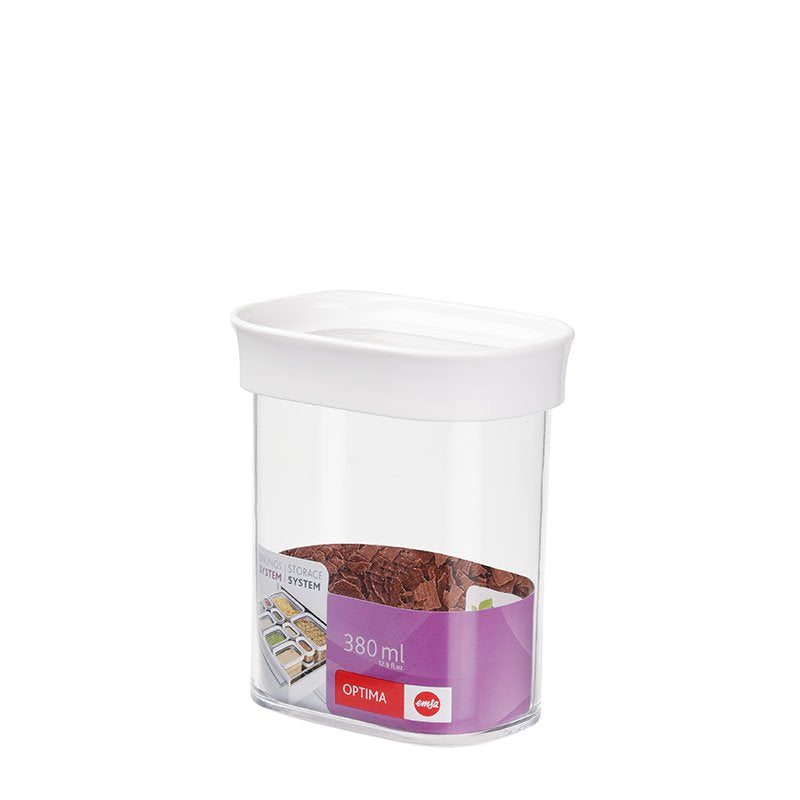 Emsa Vorratsdose Optima 11.9CM Hoch Transparent White 0.38 L. 1 Units