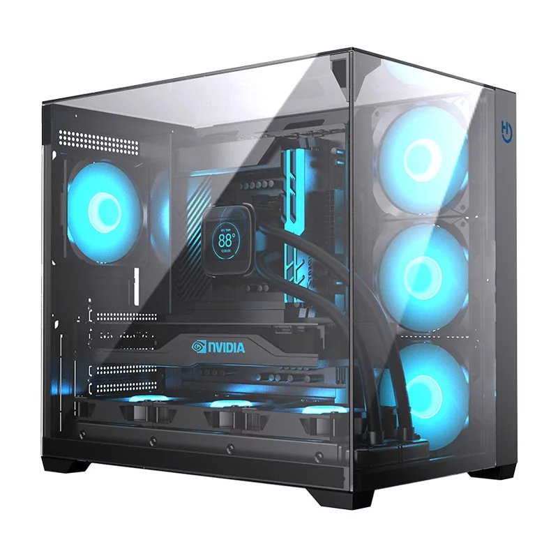 Hiditec Chasis ATX Gaming Sky Black USB 3.1 Type-c