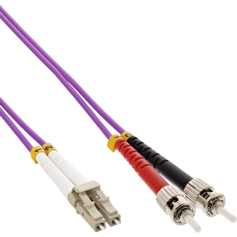 Inline Cable Duplex Fibre Optic Lc/St 50/125?M OM4 15M