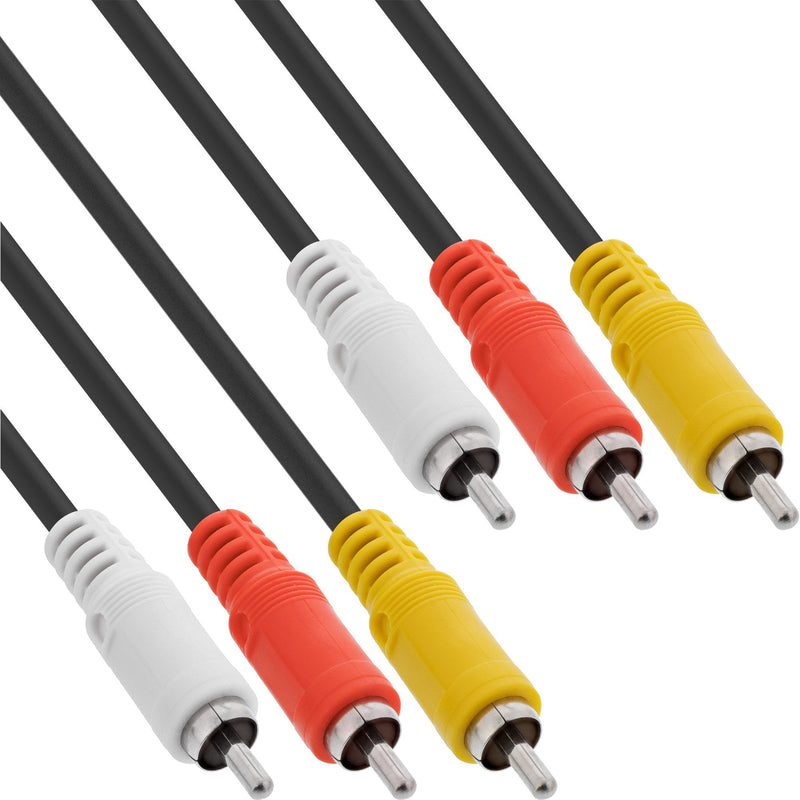 Inline Cable Audio/Video 3X Rca Male a Male 3M