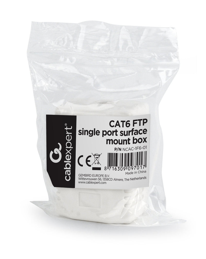 Gembird NCAC-1F6-01 Socket Wall Apantallada Gembird 1x RJ45, CAT.6, White