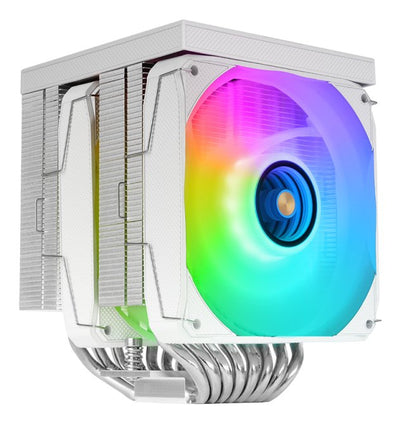 Mars Gaming Refrigeración CPU A-rgb Mcpu-lcd Pro White LCD / 120MM ARGB / 6 Heatpipes / Tdp 300W / Intel & AMD — image 1