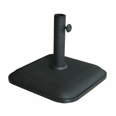 Marbueno Square Umbrella Base Cement 35X35X5.2 Cm 11Kg Black Garden Pool Terrace 10455